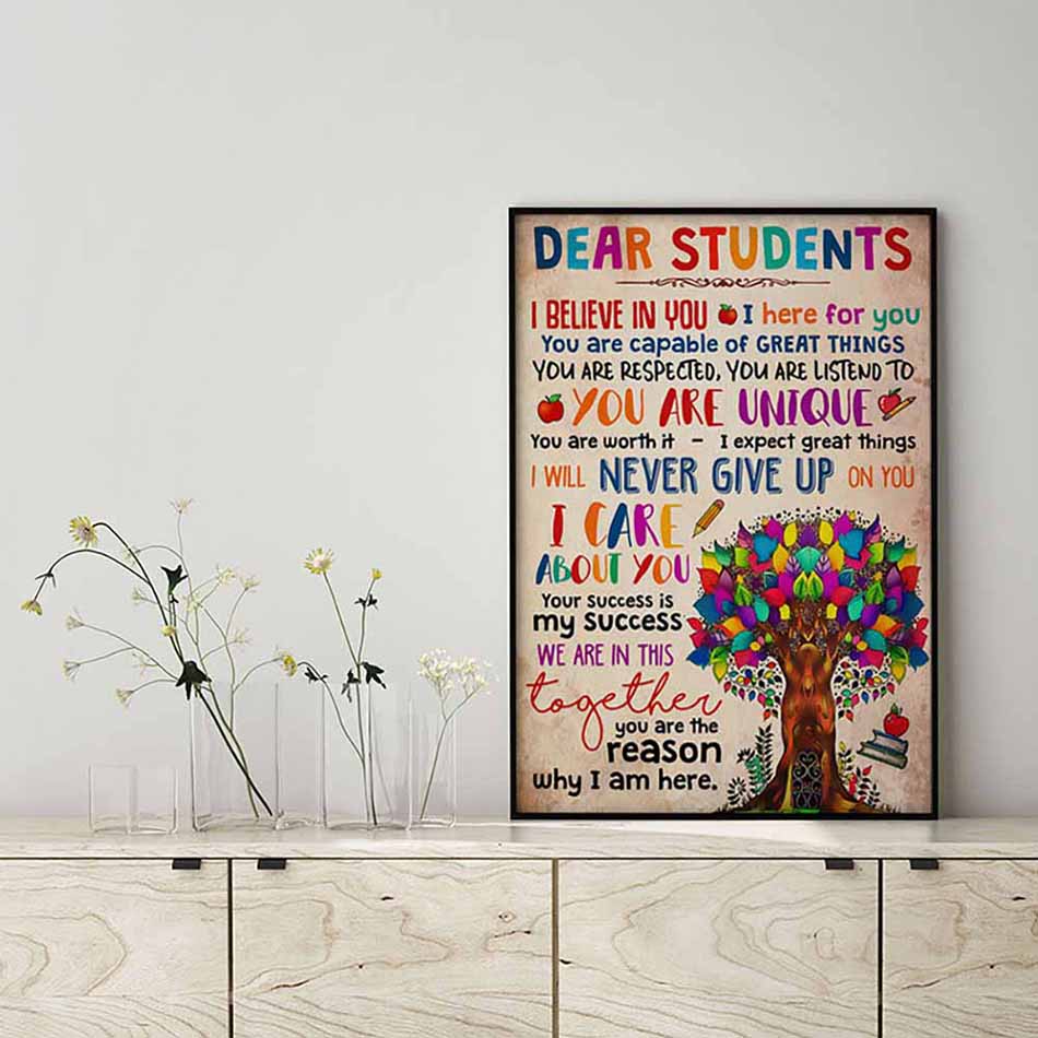 Dear Students I Believe In You I Am Here For You, You Are Unique-MH2308