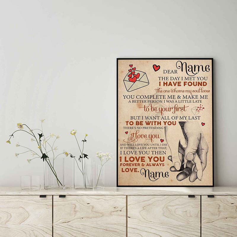 Skitongifts Wall Decoration, Home Decor, Decoration Room Dear The Day I Met You I Have Found The One Whom My Soul Loves TT0303