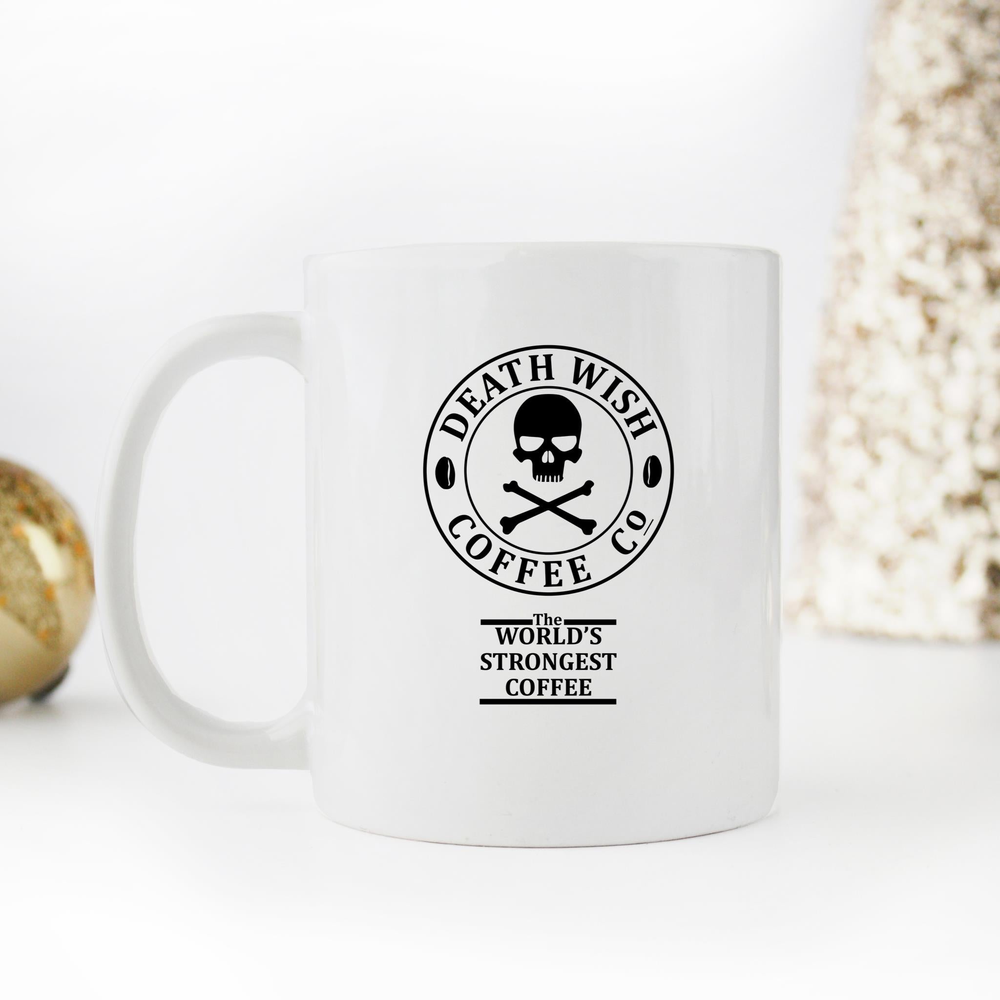 Skitongifts Funny Ceramic Novelty Coffee Mug Death Wish Coffee Co OCaGWQW