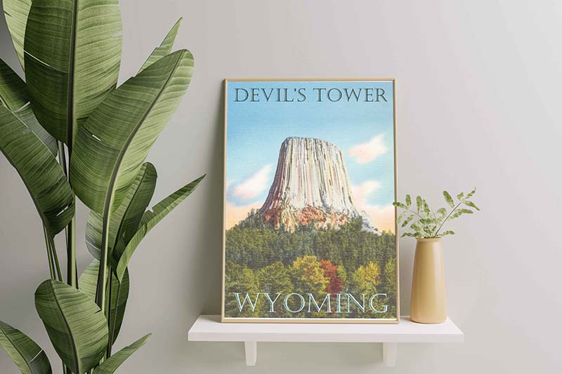 Skitongifts Wall Decoration, Home Decor, Decoration Room Devil's Tower Wyoming-TT0810