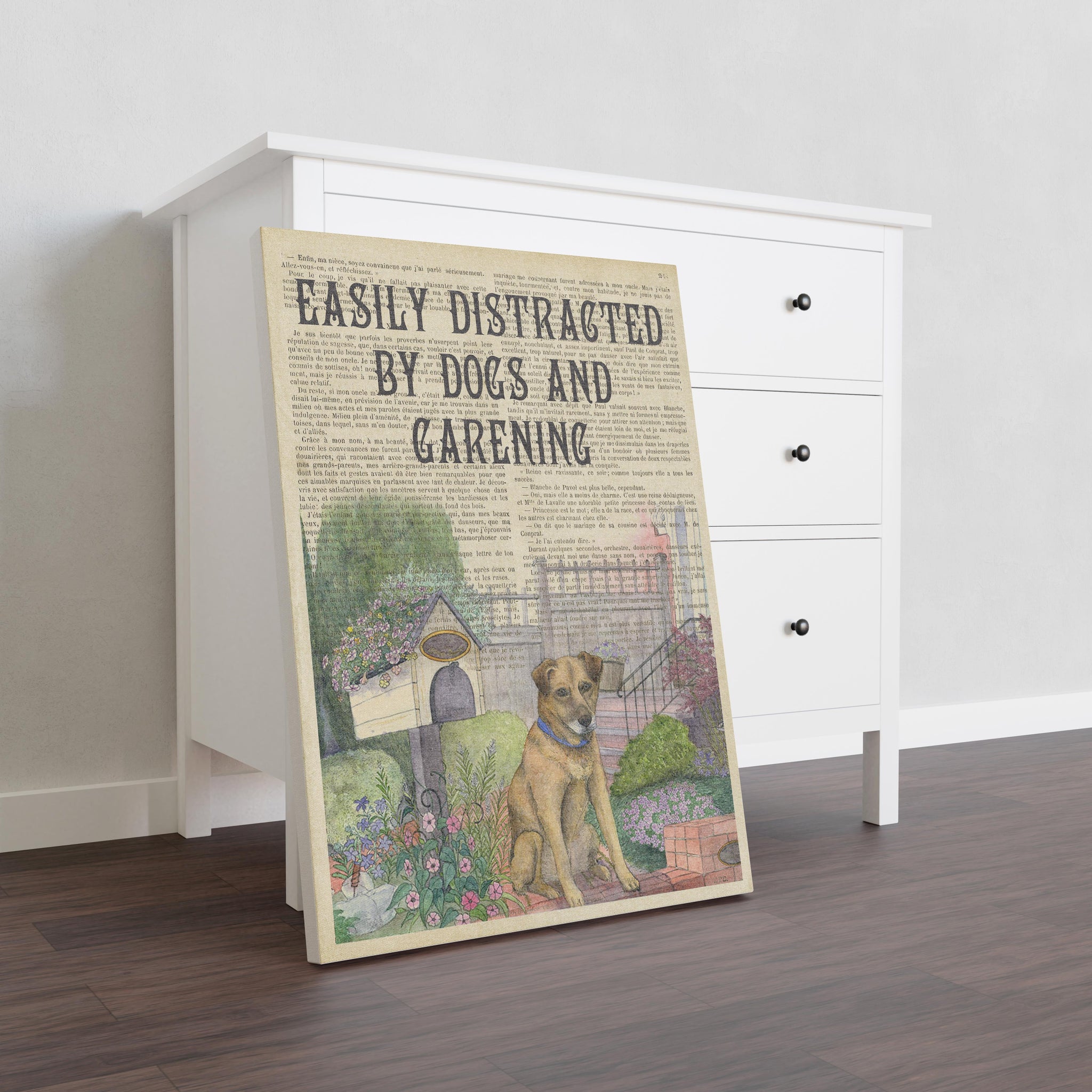 Dictionary Distracted By Basset Hound Gardening