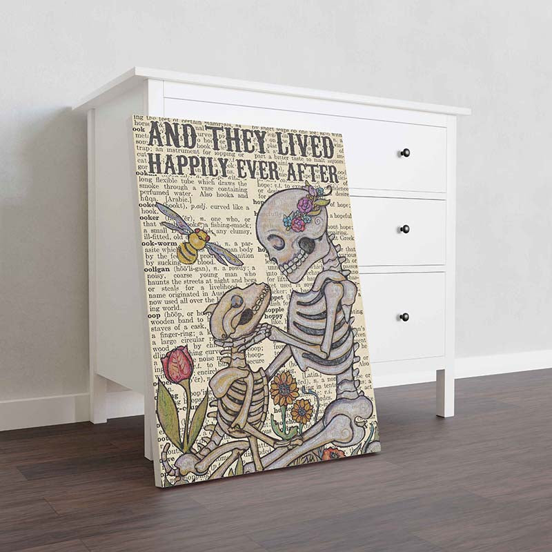 Dictionary Skeleton Dog They Lived Happily for Christmas TT1809