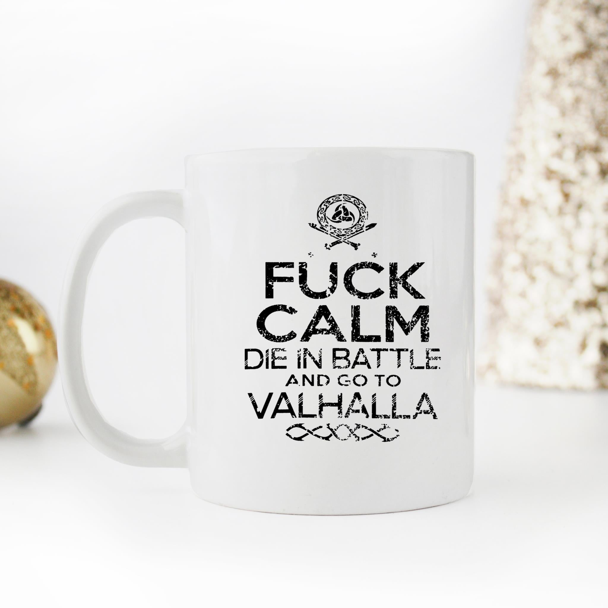 Skitongifts Funny Ceramic Novelty Coffee Mug Die In Battlle And Go To Valhalla Y7MtXl3