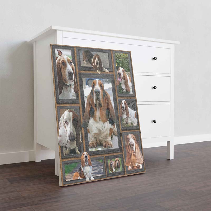 Wall Decoration, Home Decor, Decoration Room Dog Cute Basset Hound-TT2511