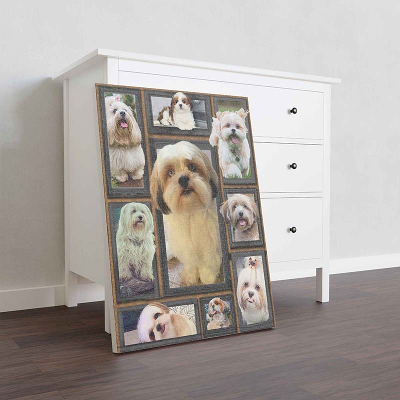 Skitongifts Wall Decoration, Home Decor, Decoration Room Dog Cute Lhasa Apso-TT3011