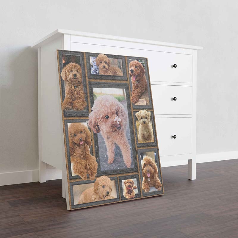 Skitongifts Wall Decoration, Home Decor, Decoration Room Dog Cute Poodle-TT0112