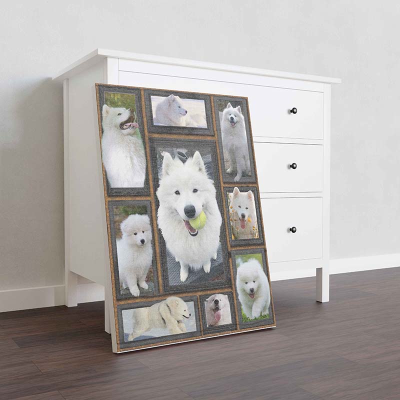 Skitongifts Wall Decoration, Home Decor, Decoration Room Dog Cute Samoyed-TT0312