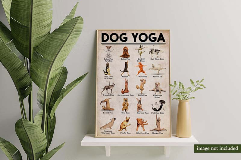 Skitongifts Wall Decoration, Home Decor, Decoration Room Dog Yoga-MH2209