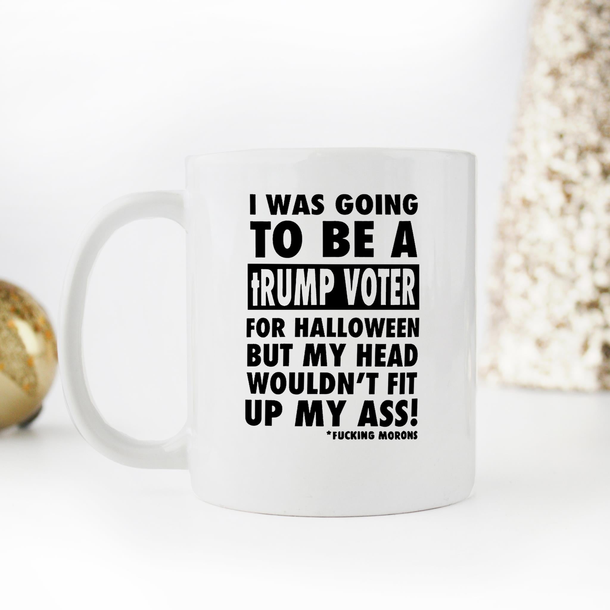 Skitongifts Funny Ceramic Novelty Coffee Mug Donald Trump Voter Halloween ismUqRe