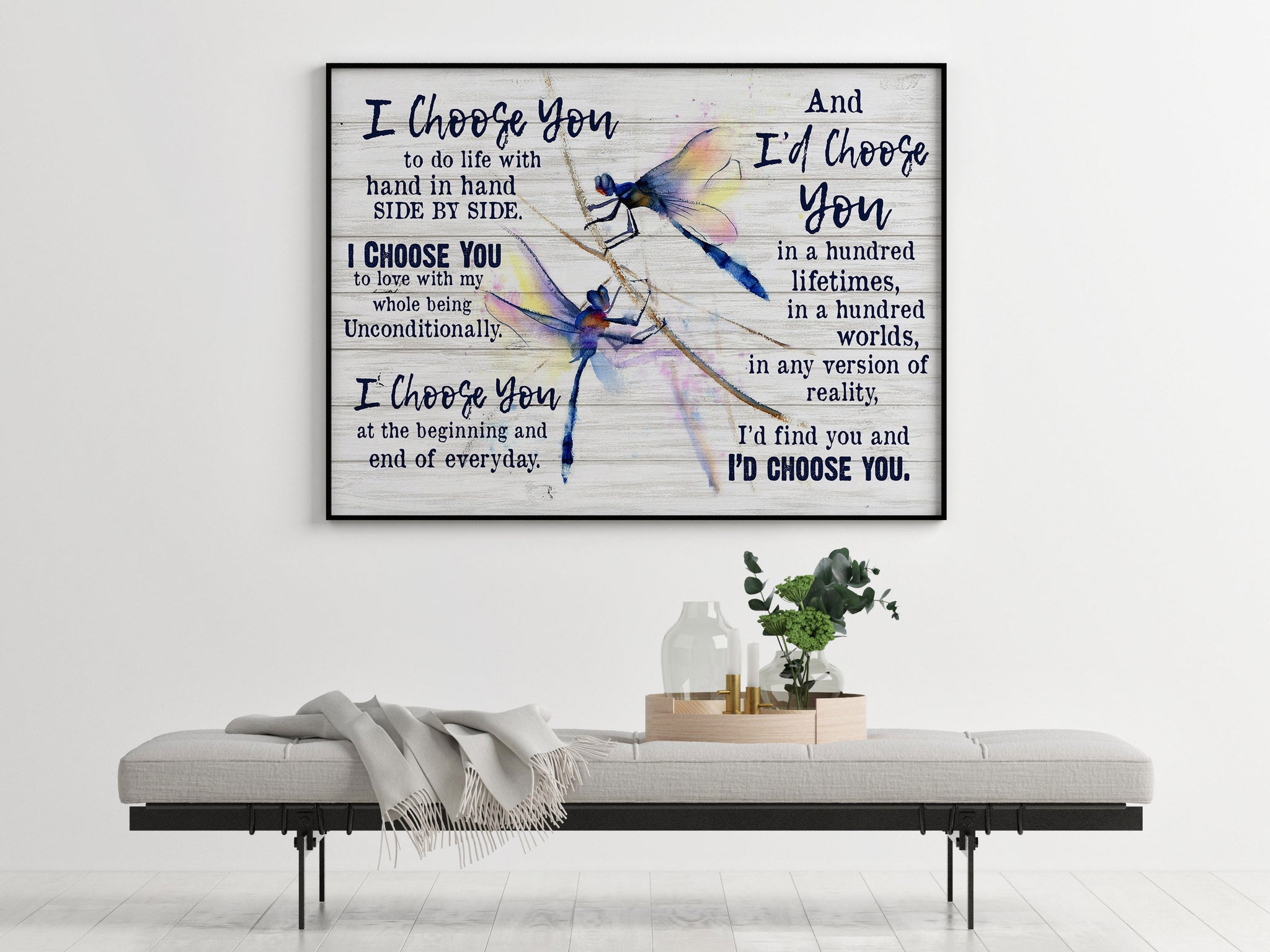 Dragonfly I Choose You Meaning Quote For Husband Wife MH267