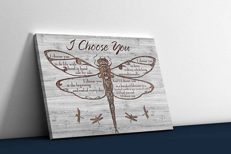 Skitongifts Wall Decoration, Home Decor, Decoration Room Dragonfly, I Choose You-TT2203