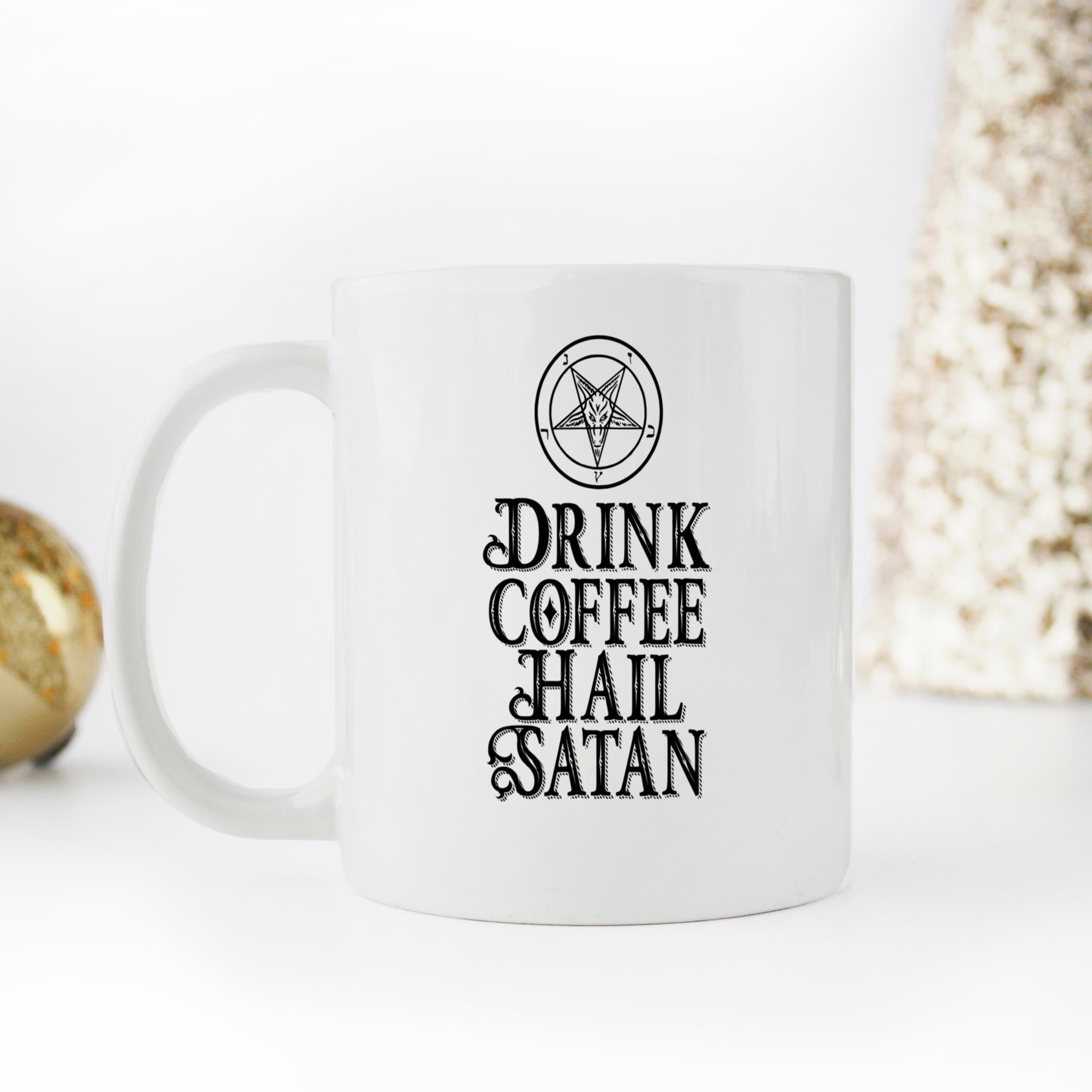 Skitongifts Funny Ceramic Novelty Coffee Mug Drink Coffee Hail Satan For Satanic Satanist Satanism ee45HVQ