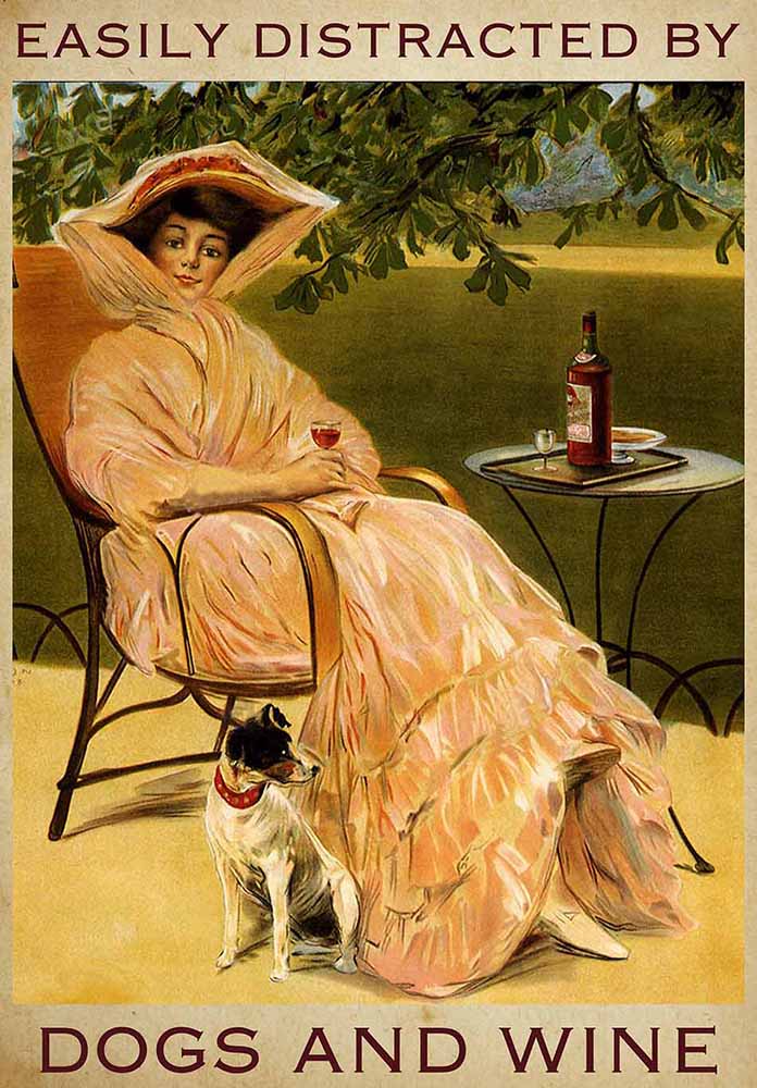 Easily Distracted by Name Dogs and Wine-TT2508