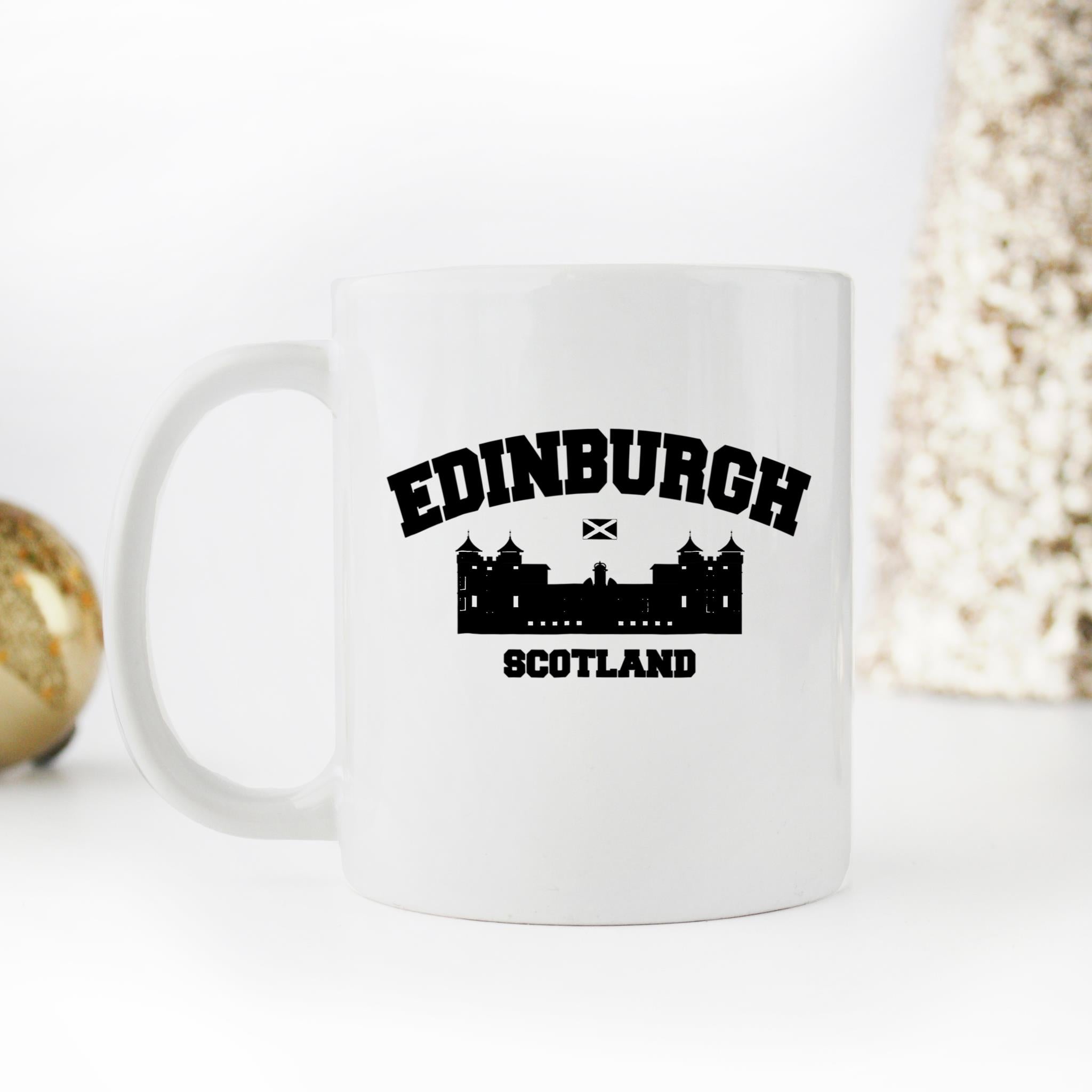 Skitongifts Funny Ceramic Novelty Coffee Mug Edinburgh Scotland Vintage Scottish Capital bApMmkG