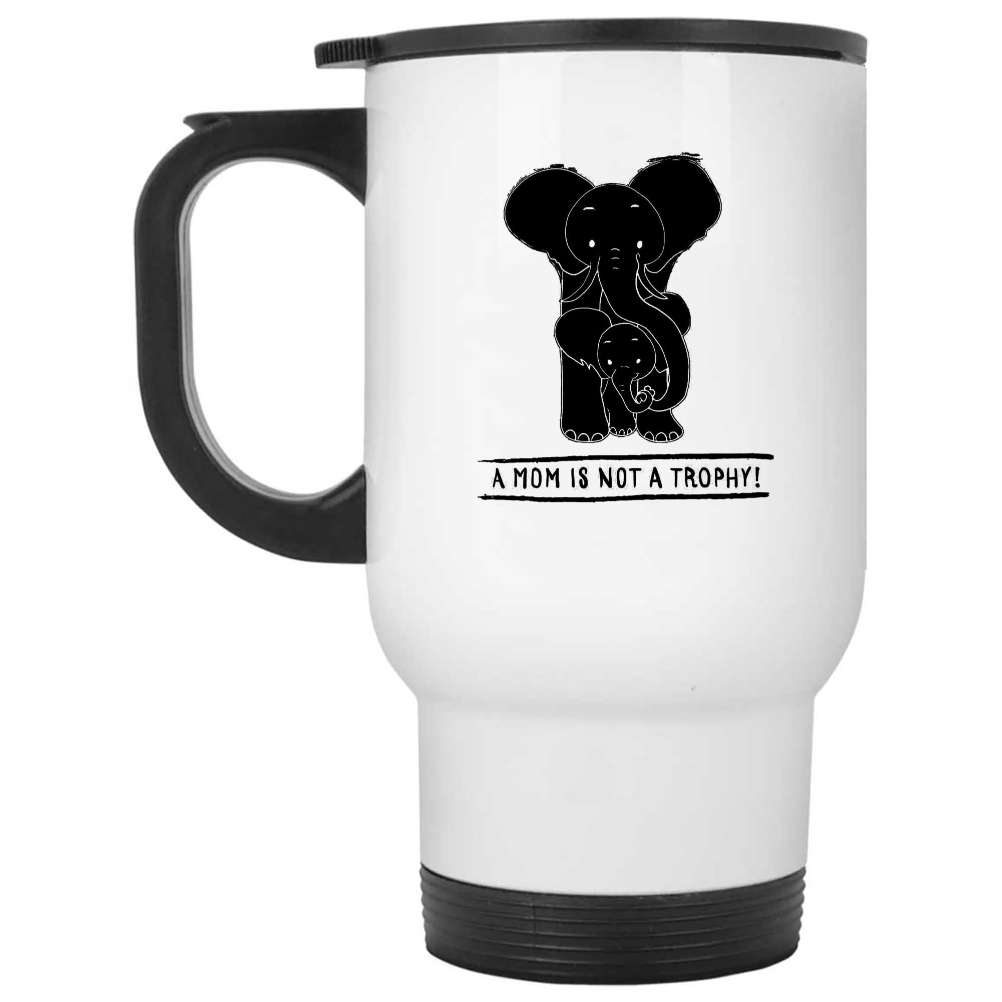 Skitongifts Funny Ceramic Novelty Coffee Mug Elephantbabywithmom ySNHKlj