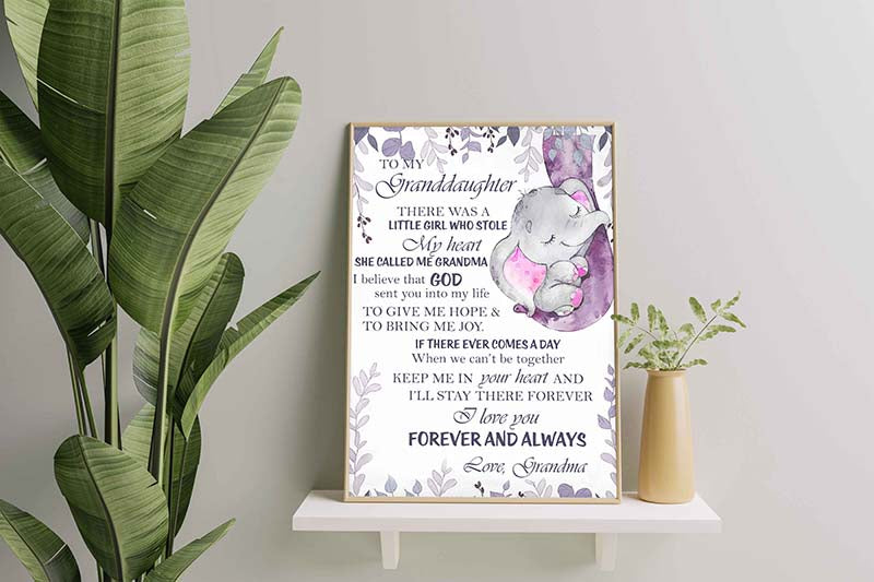Elephants Grandma To Dear Granddaughter Be Brave, Have Courage And Love Life Let It Go-TT2712