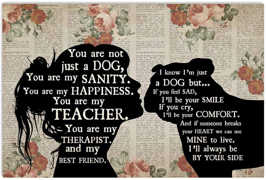 English Bulldog Girl Therapist Best Friend You Are Not Just A Dog Landscape