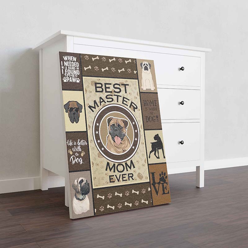 Skitongifts Wall Decoration, Home Decor, Decoration Room English Mastiff Dog Best Master Mom Ever TT1512