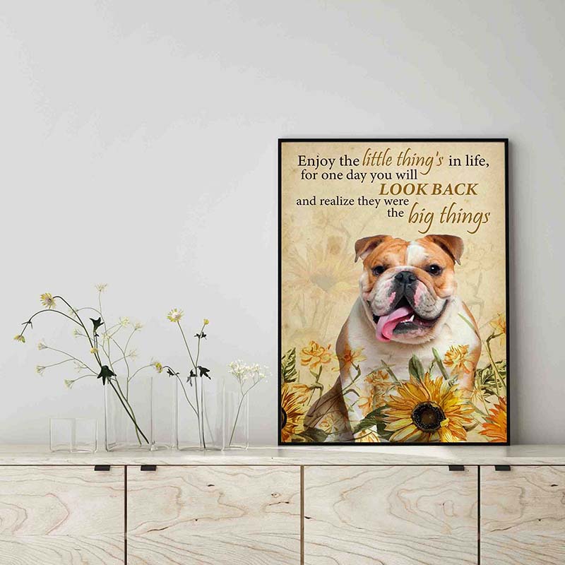 Enjoy the little thing_s in life, they were the big thing_s Bulldog Pug-TT0604
