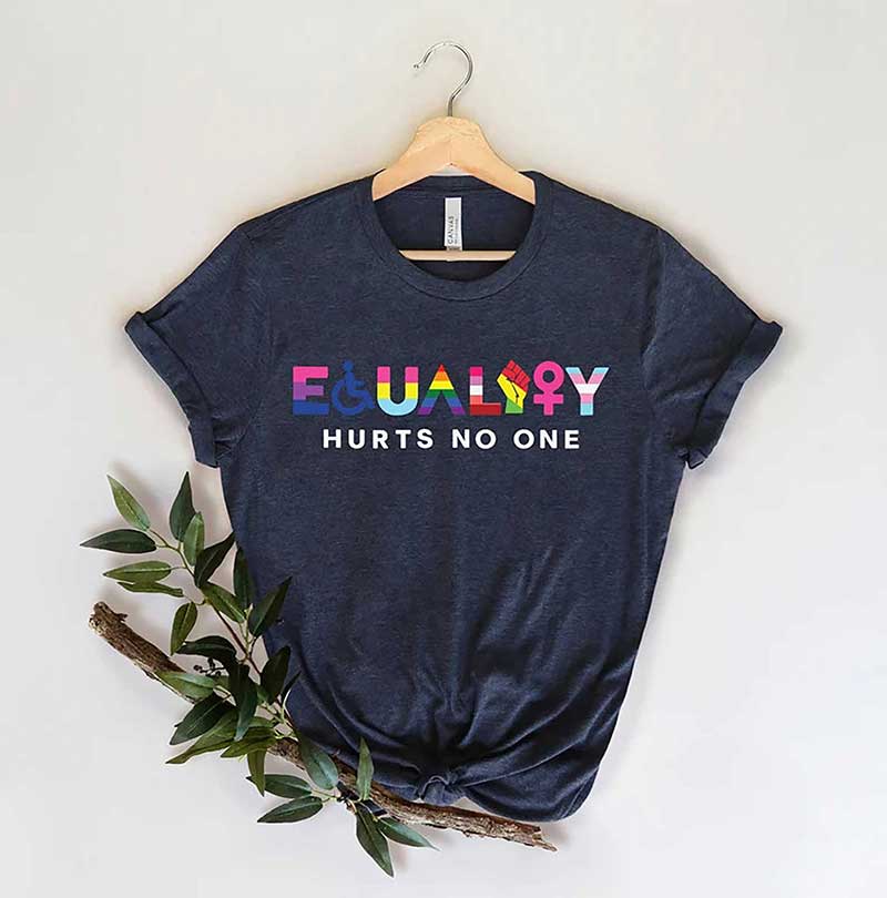 Skitongift Equality Hurts No One Shirt, Lives Matter, Equal Rights, Pride Shirt, LGBT Shirt, Social Justice,Human Rights, Anti Racism, Gay Pride