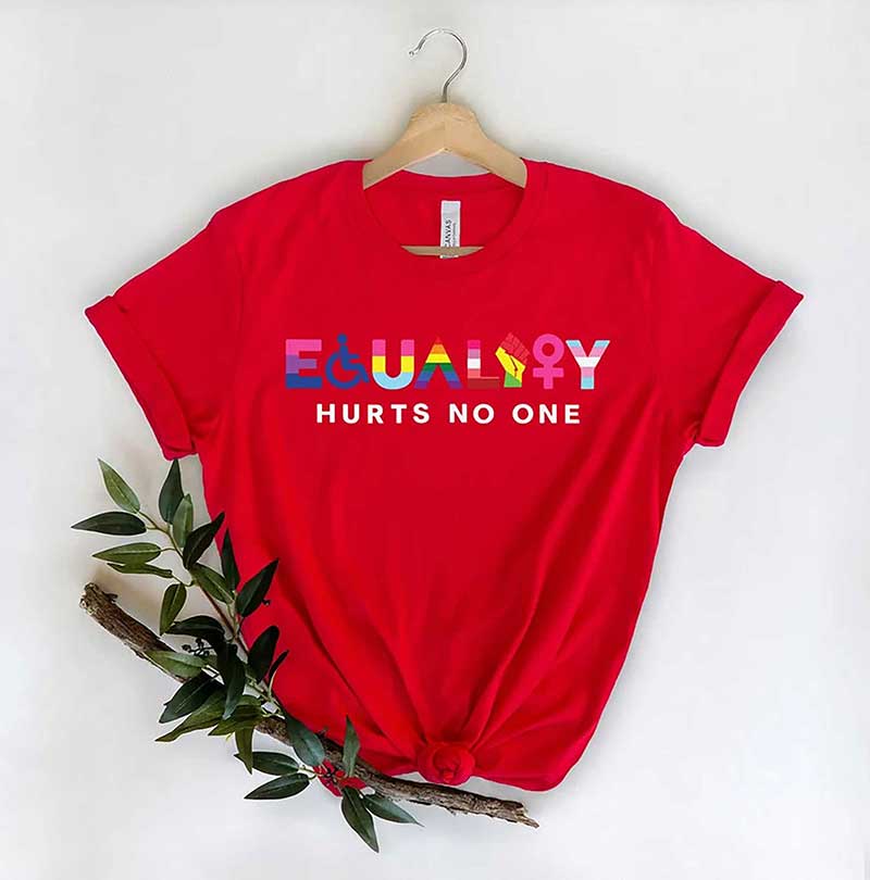 Skitongift Equality Hurts No One Shirt, Lives Matter, Equal Rights, Pride Shirt, LGBT Shirt, Social Justice,Human Rights, Anti Racism, Gay Pride