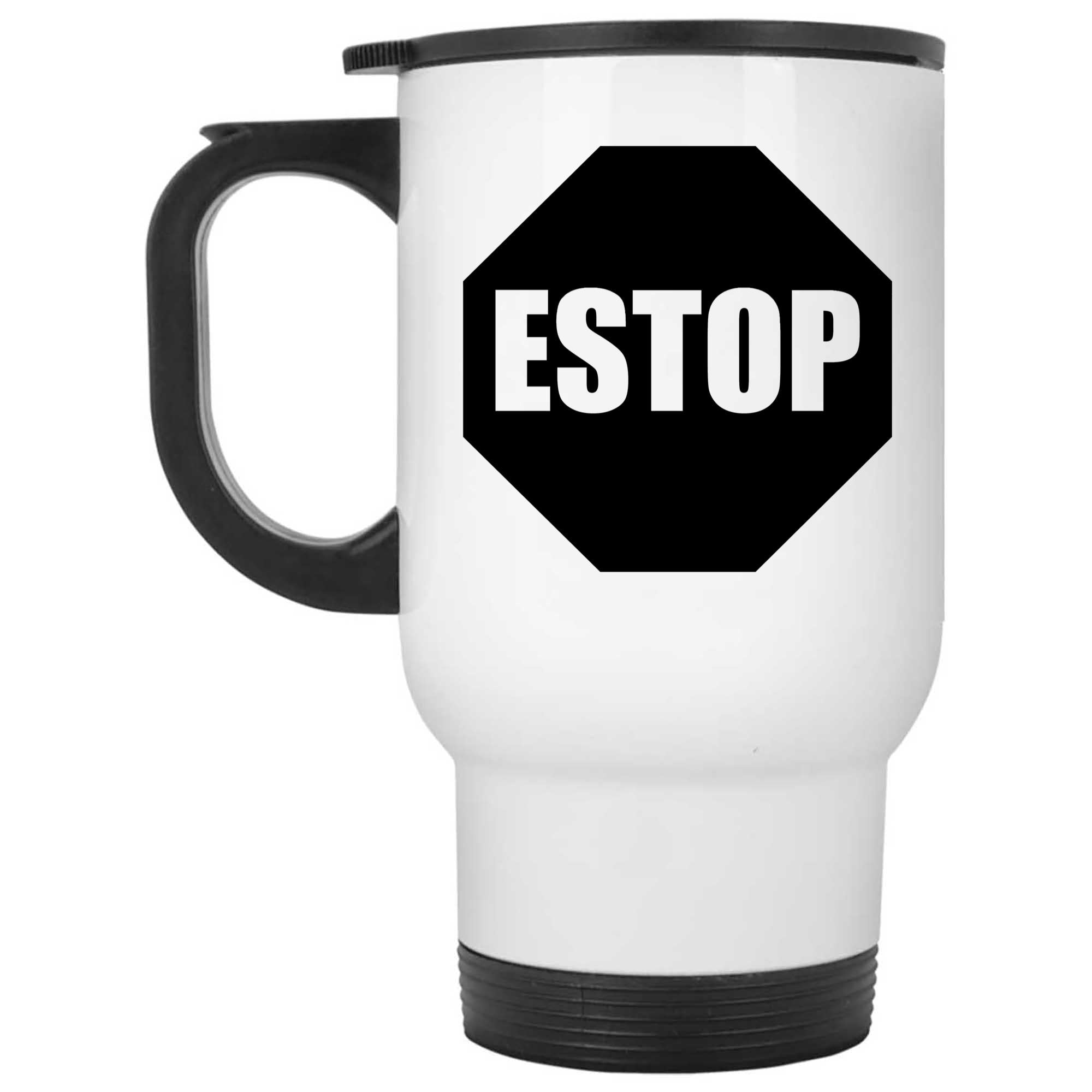 Skitongifts Funny Ceramic Novelty Coffee Mug Estop Spanish Stop Sign Funny ylq54rp