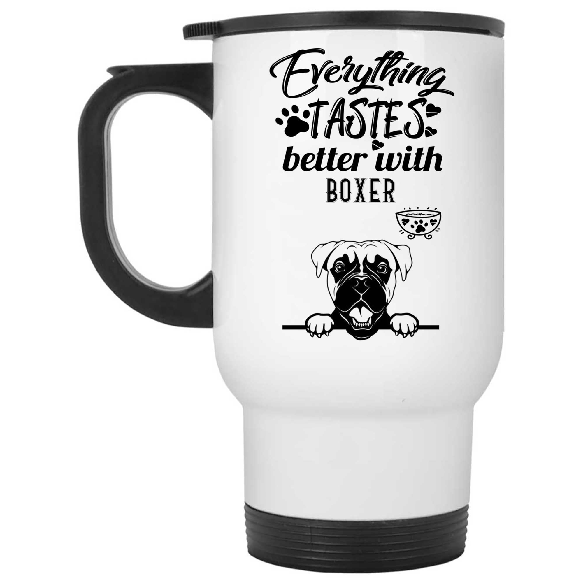 Skitongifts Coffee Mug Funny Ceramic Novelty Everything Tastes Better With Boxer BpcCRtQ