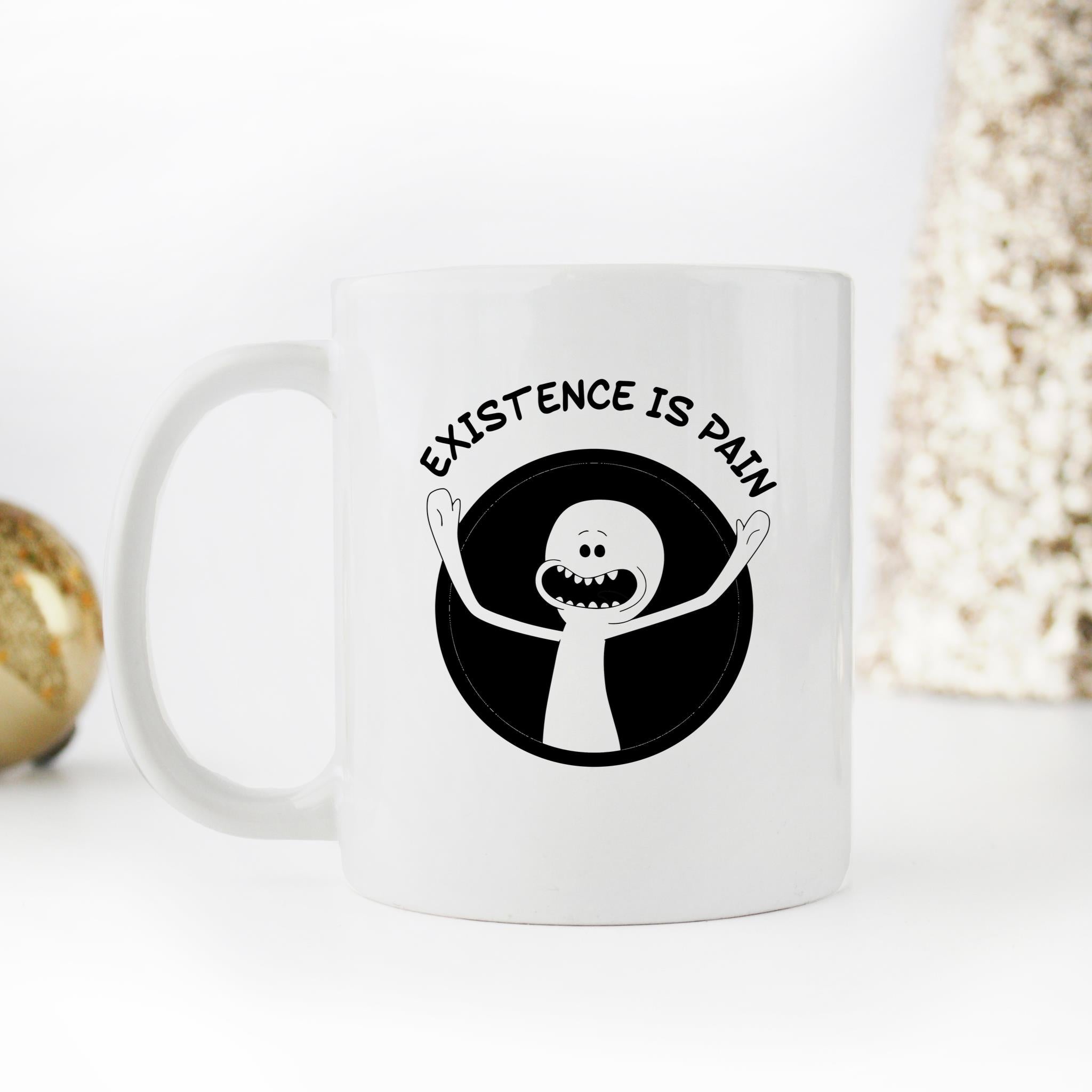 Skitongifts Funny Ceramic Novelty Coffee Mug Existence Is Pain HKT9TaR