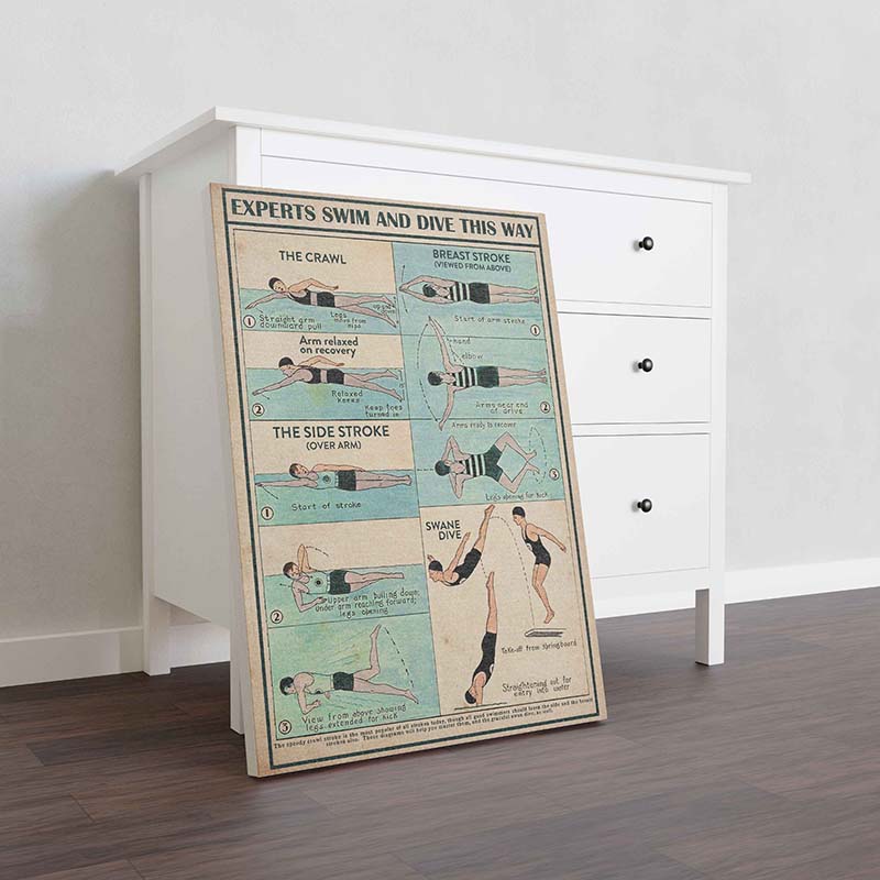 Skitongifts Wall Decoration, Home Decor, Decoration Room Experts Swim And Dive This Way-TT2809
