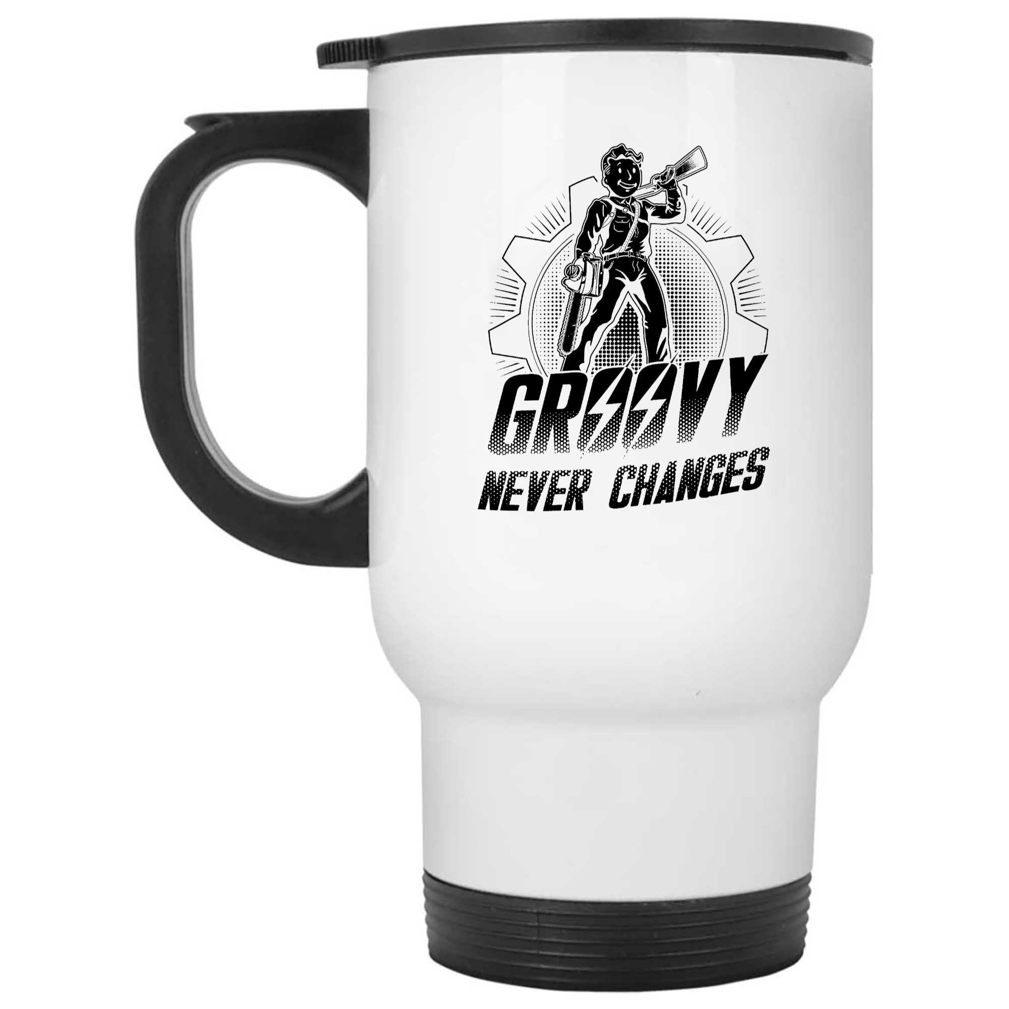 Skitongifts Funny Ceramic Novelty Coffee Mug Fallout Evil Dead Groovy Never Changes 1P4kv4E