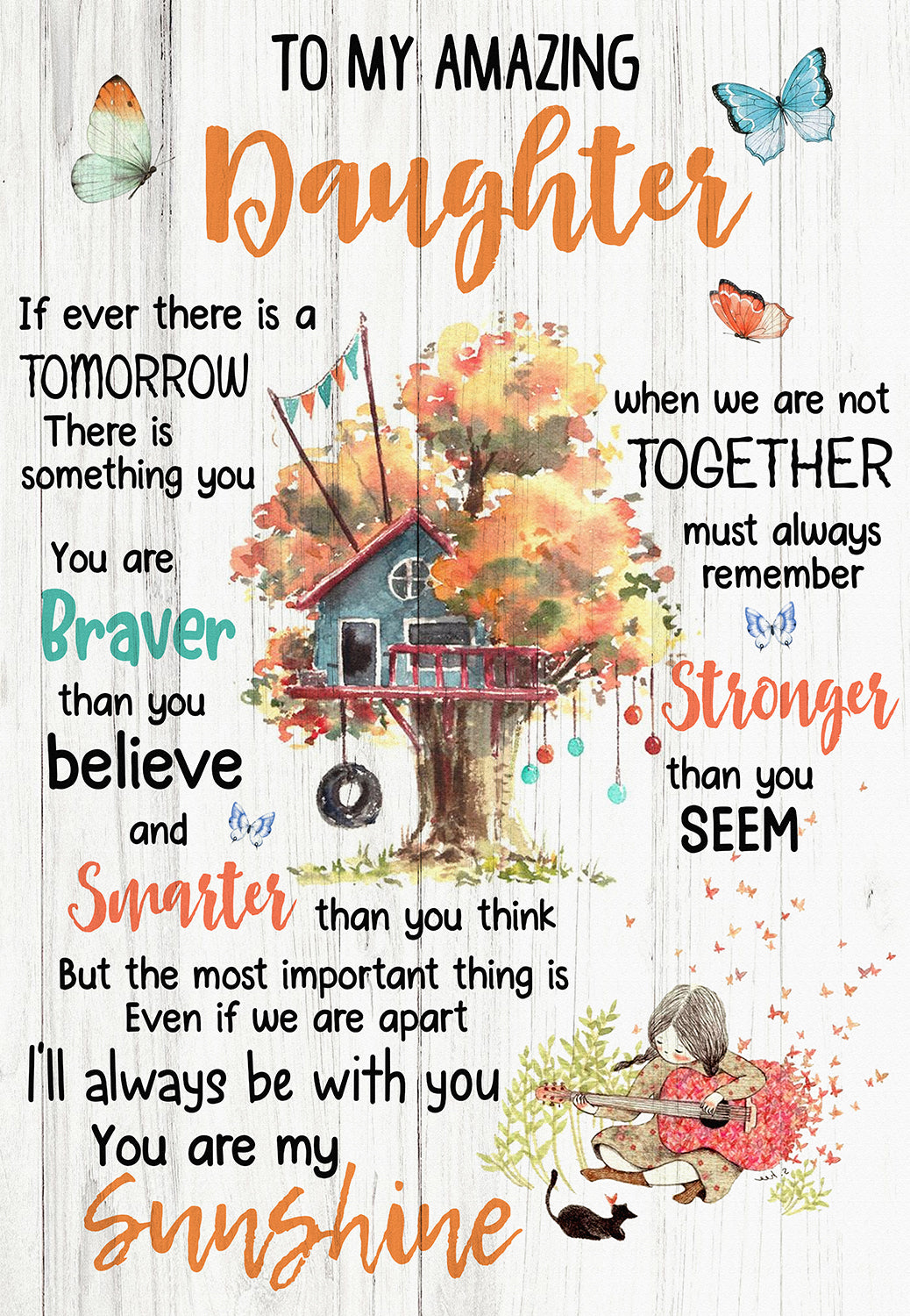 Family To My Amazingly Daughter I'll Always Be With You-MH2807