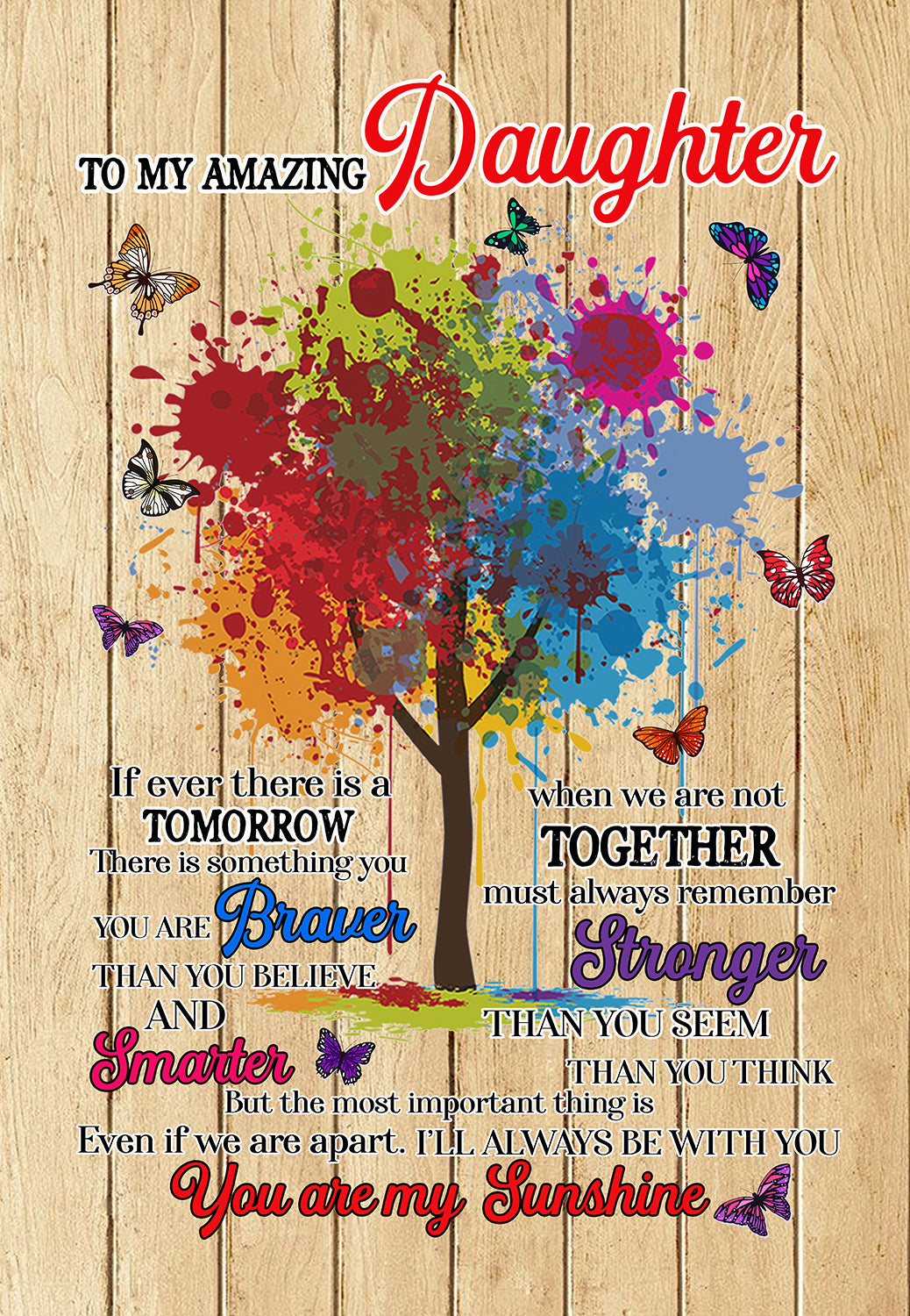 Family to My Amazing Daughter I'll Always Be with You-HH0308