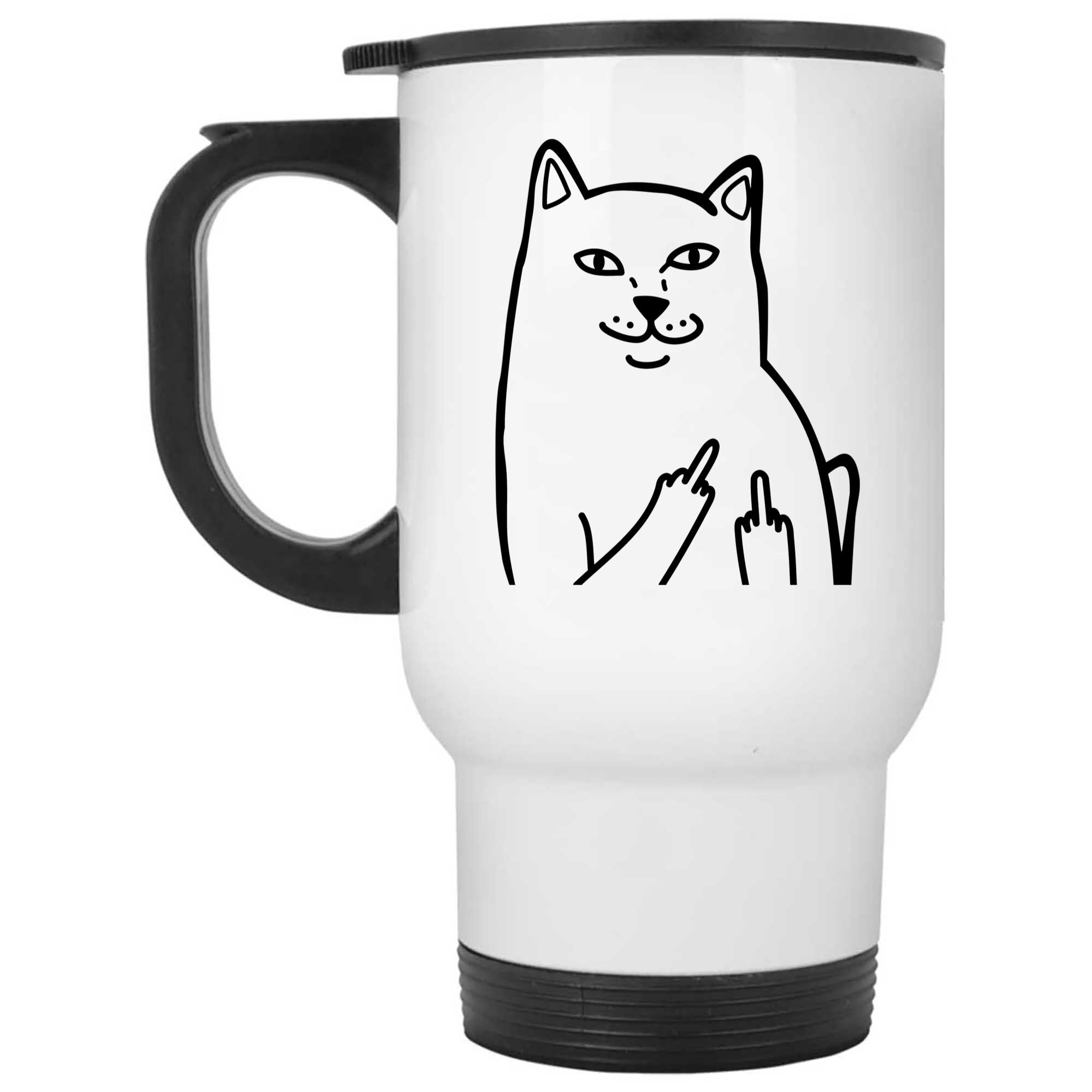 Skitongifts Funny Ceramic Novelty Coffee Mug Fcku Cat Lord Nermal 0PG6yMG
