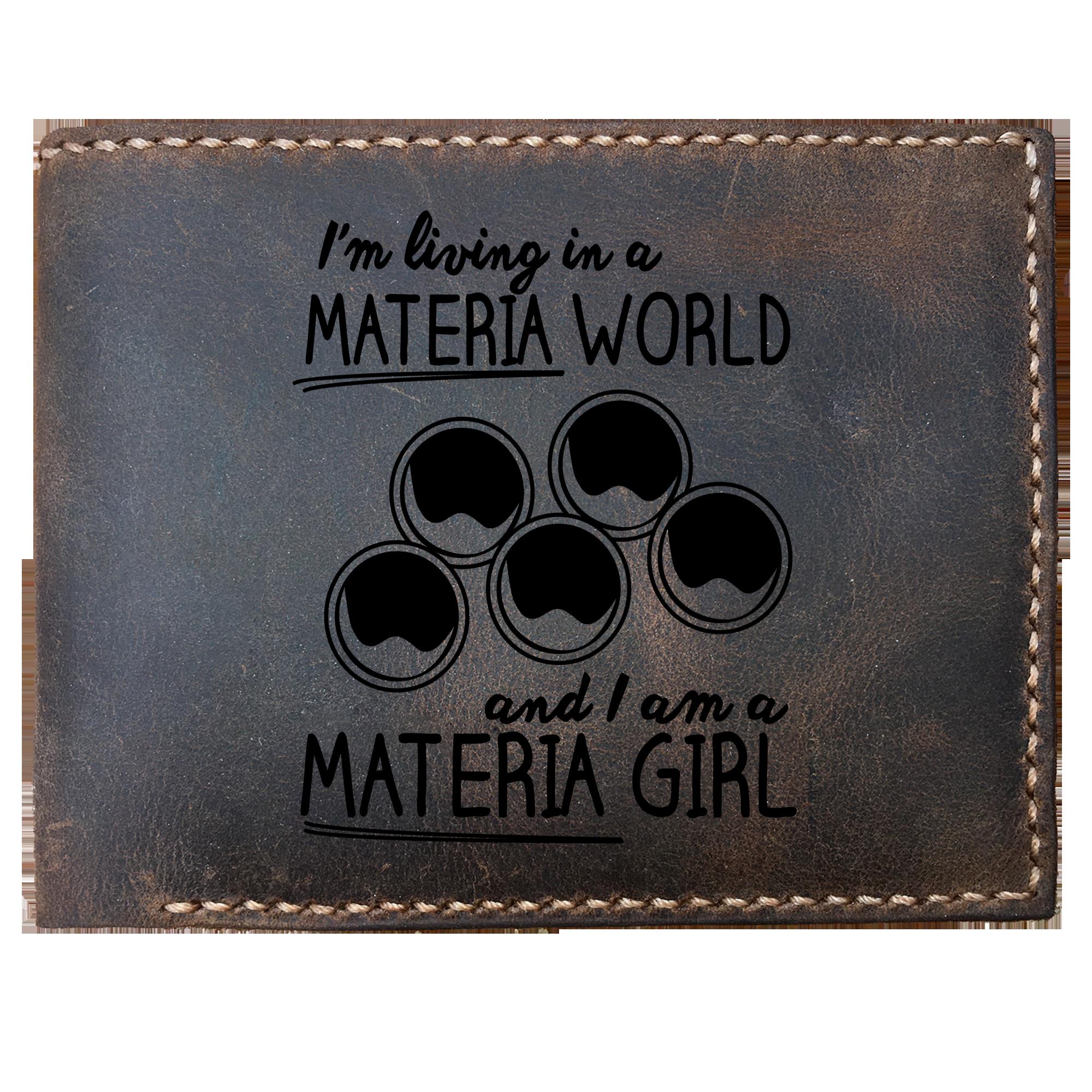Skitongifts Funny Custom Laser Engraved Bifold Leather Wallet For Men, Final Fantasy Girl