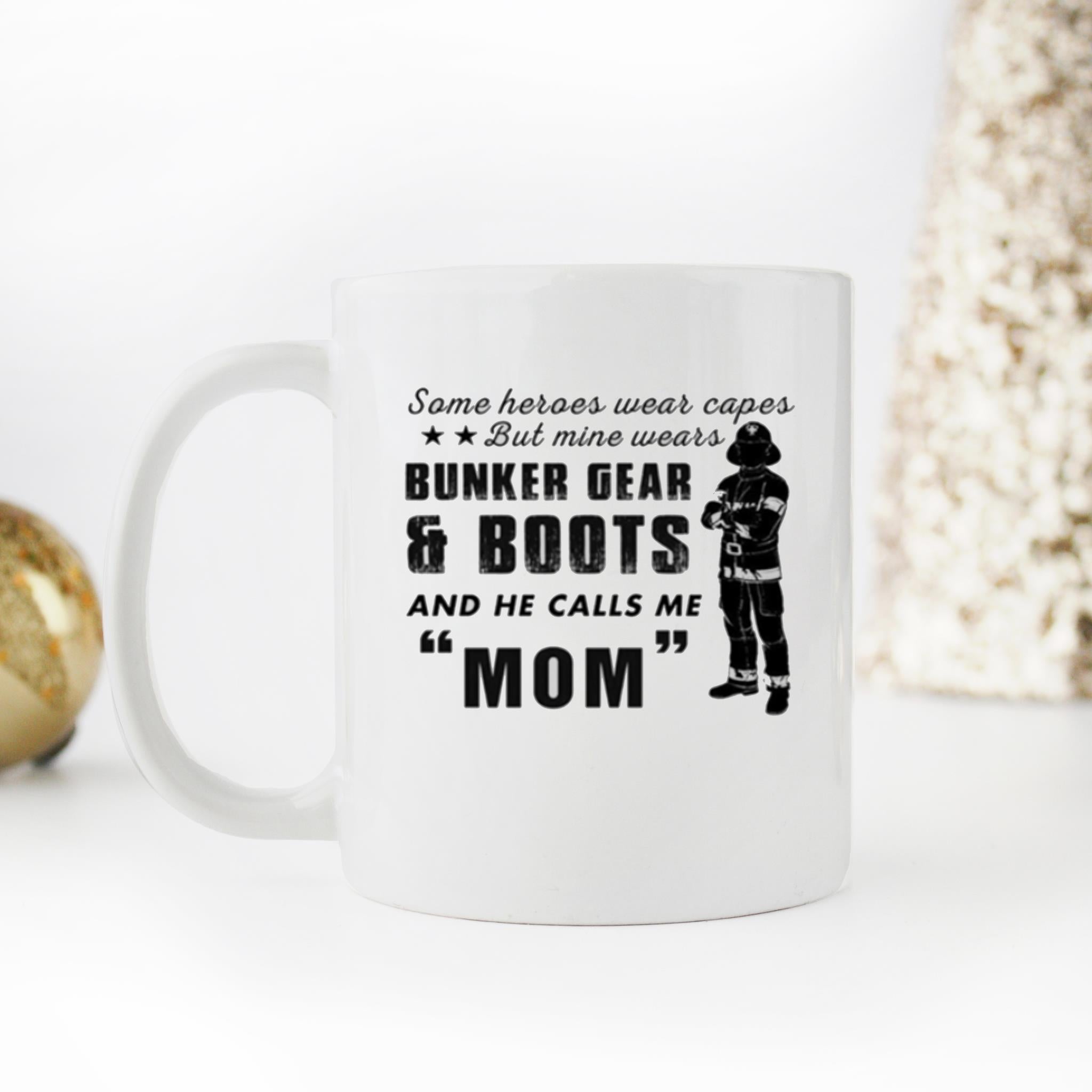 Skitongifts Funny Ceramic Novelty Coffee Mug Firefighter Mom RGf2wkZ