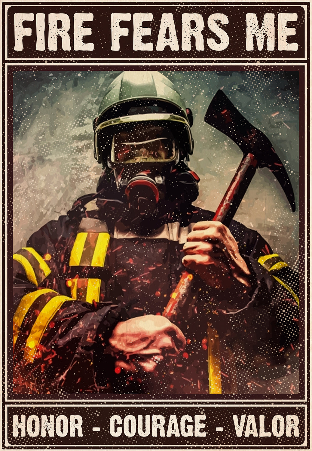 Firefighter Fire Sleketon Art Fire Fears Me Firefighting For Halloween-MH0908