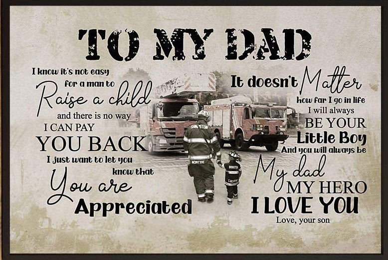 Firefighter to My Dad You're Appreciated Landscape
