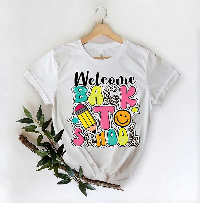 Skitongift First Day of School Shirt Happy First Day of School Shirt Teacher Shirt Teacher Life Shirt School Shirts 1st Day of School Shirt