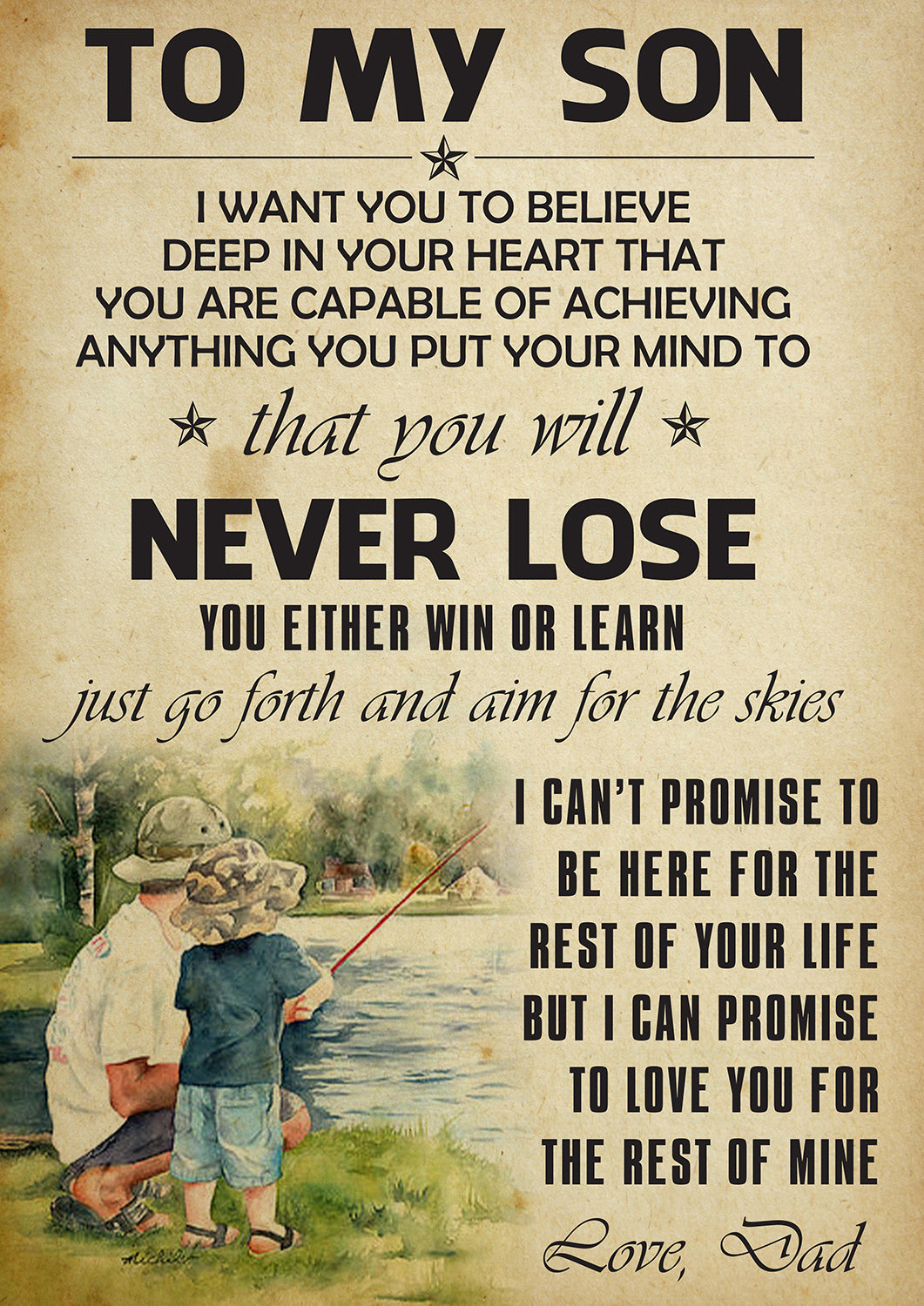 Fishing Dad To My Son You Never Lose You Either Win Or Learn-TT0308