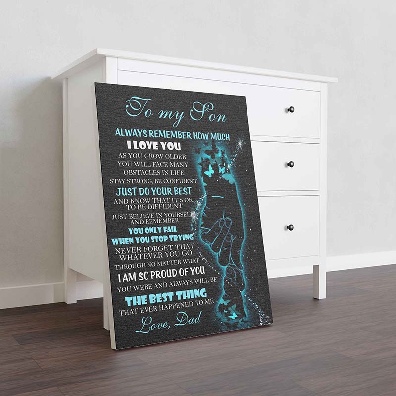 Skitongifts Wall Decoration, Home Decor, Decoration Room For Son From Dad To My Son-TT2712