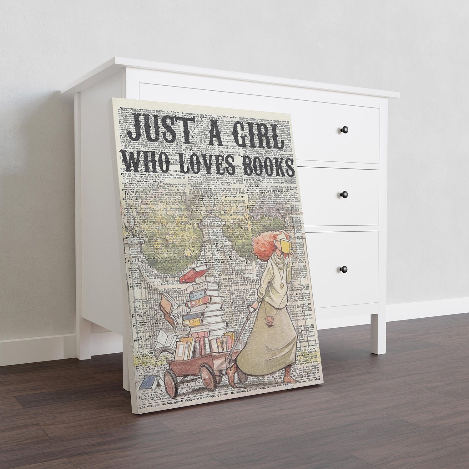 For Women Just A Girl Who Loves Books Reading Vertical TT3107