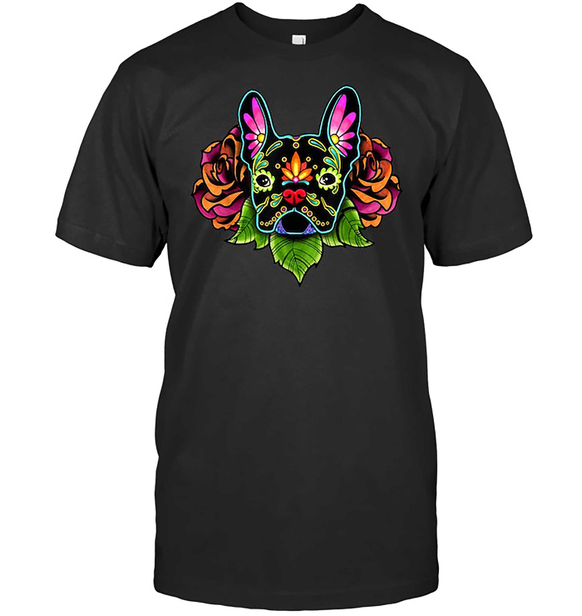Skitongift-French-Dog-Skull-Funny-Shirts-Hoodie-Sweater-Short-Sleeve-Casual-Shirt