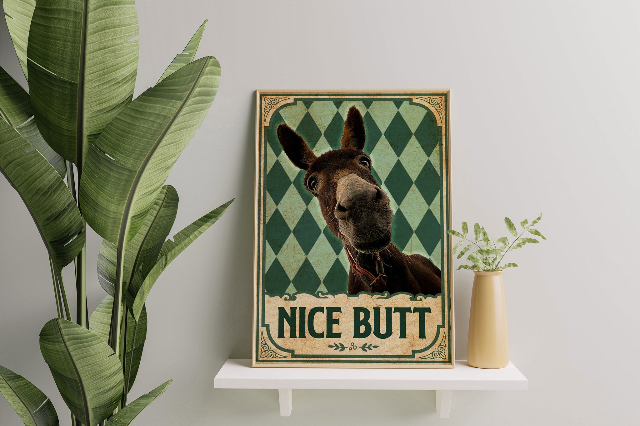 Fun Nice Butt Donkey Art Funny-MH0208