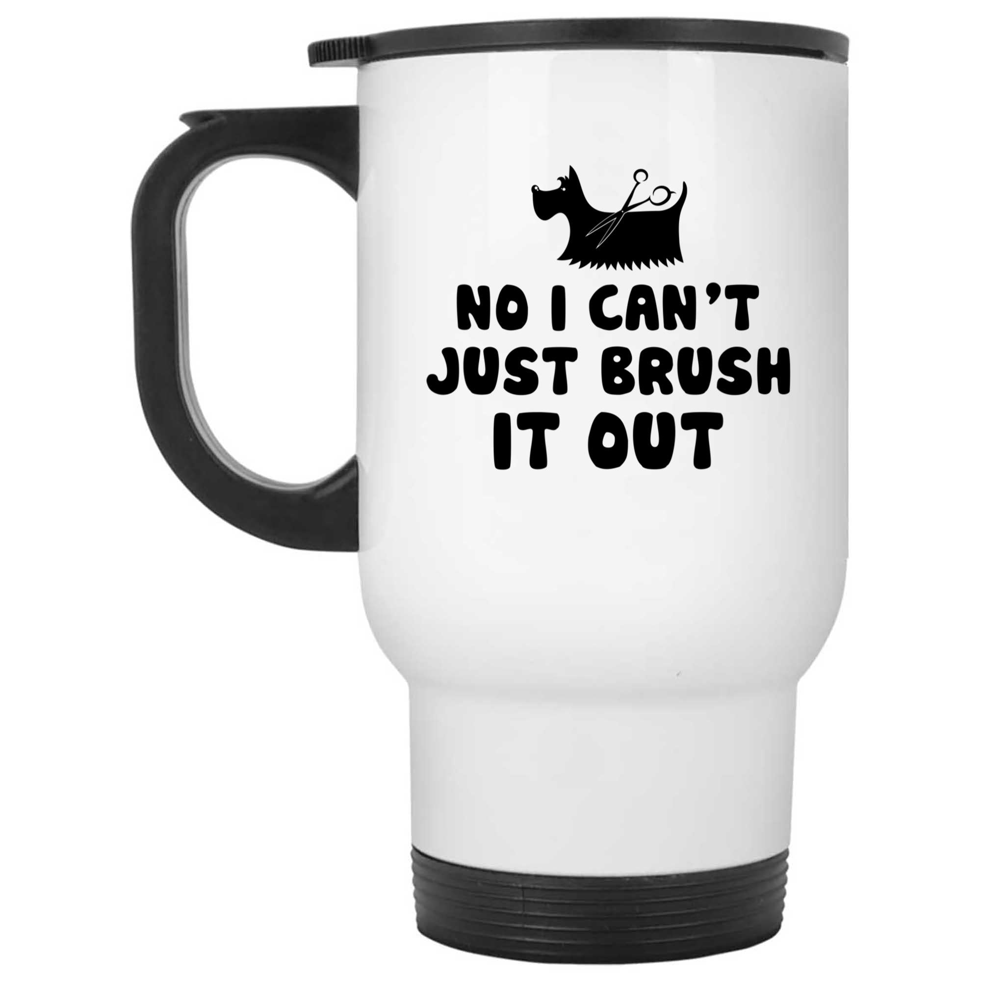 Skitongifts Funny Ceramic Novelty Coffee Mug Fun Dog Groomer, No I Can't Just Brush It Out Grooming Ze3U9qu