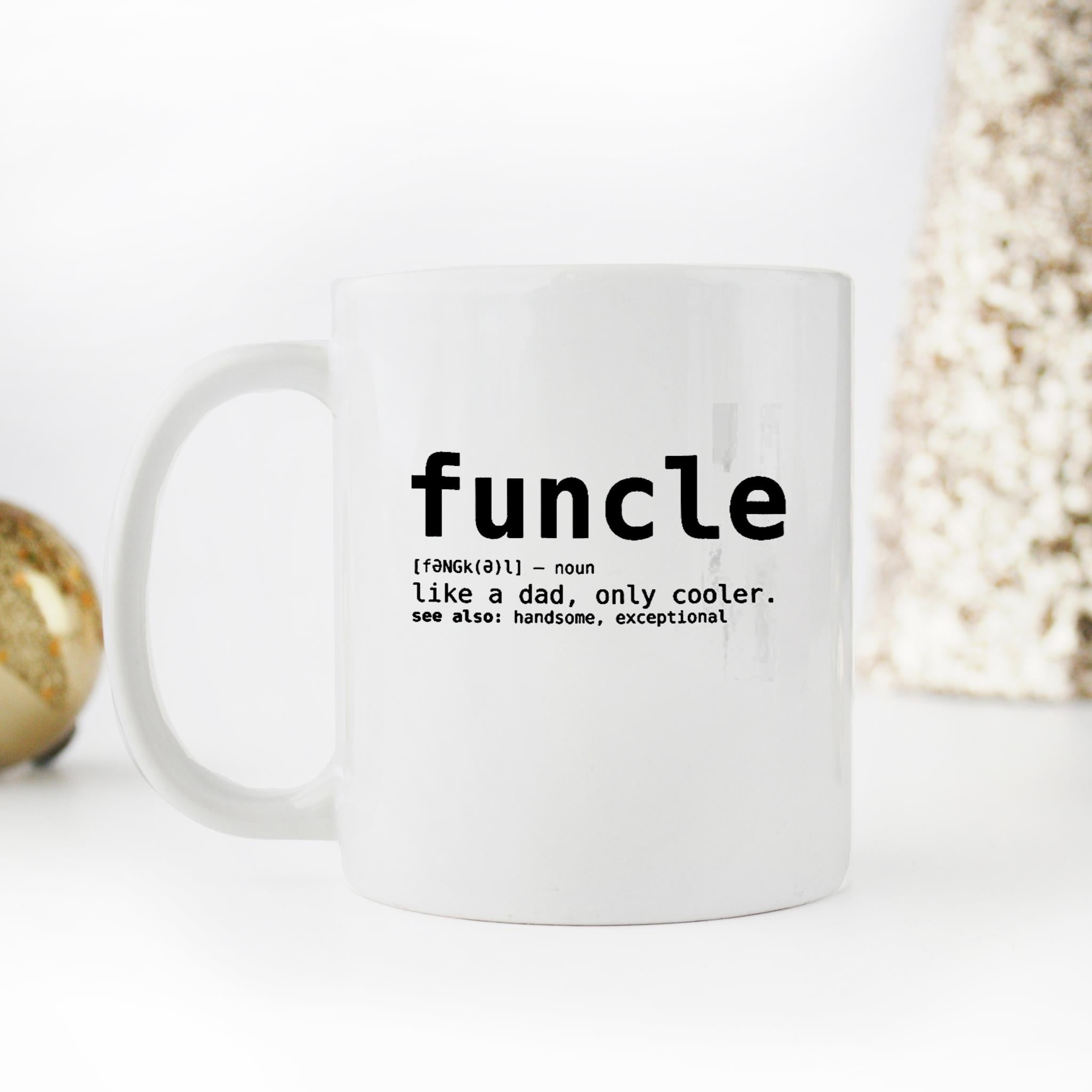 Skitongifts Funny Ceramic Novelty Coffee Mug Funcle Definition Funny For Uncle BOqJIJV