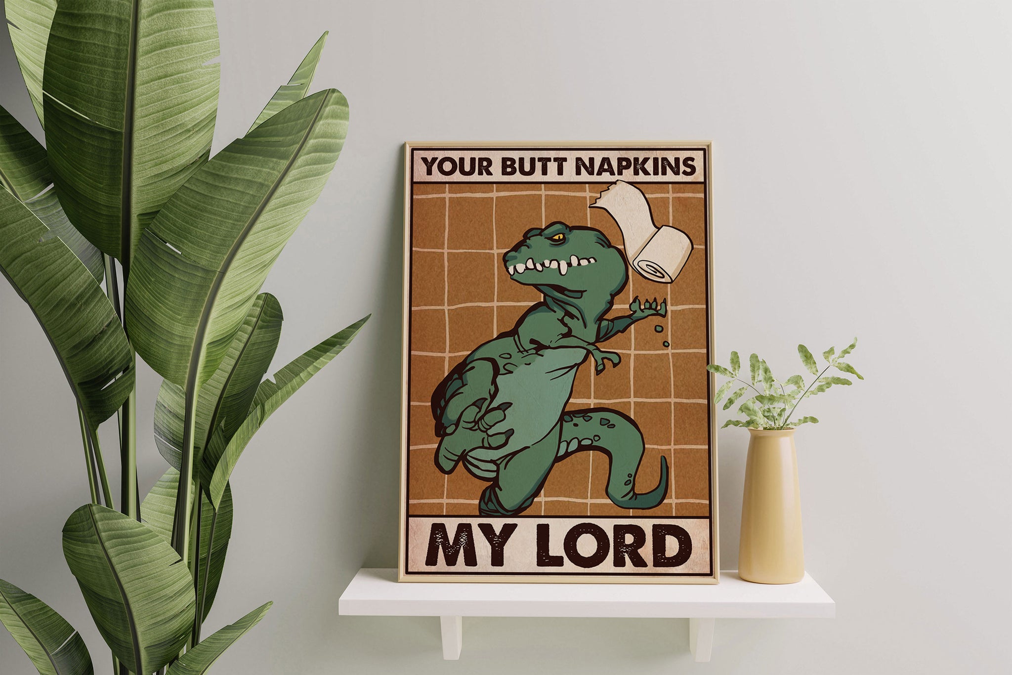 Funny Trex Your Butt Napkins My Lord Dinosaur-MH1008