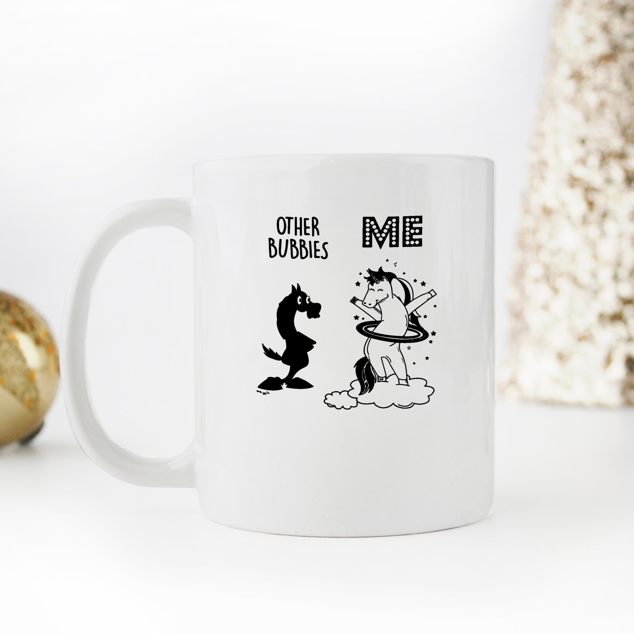 Skitongifts Funny Ceramic Novelty Coffee Mug Funny Bubby Unicorn, Bubbies Horse hY8uEyY