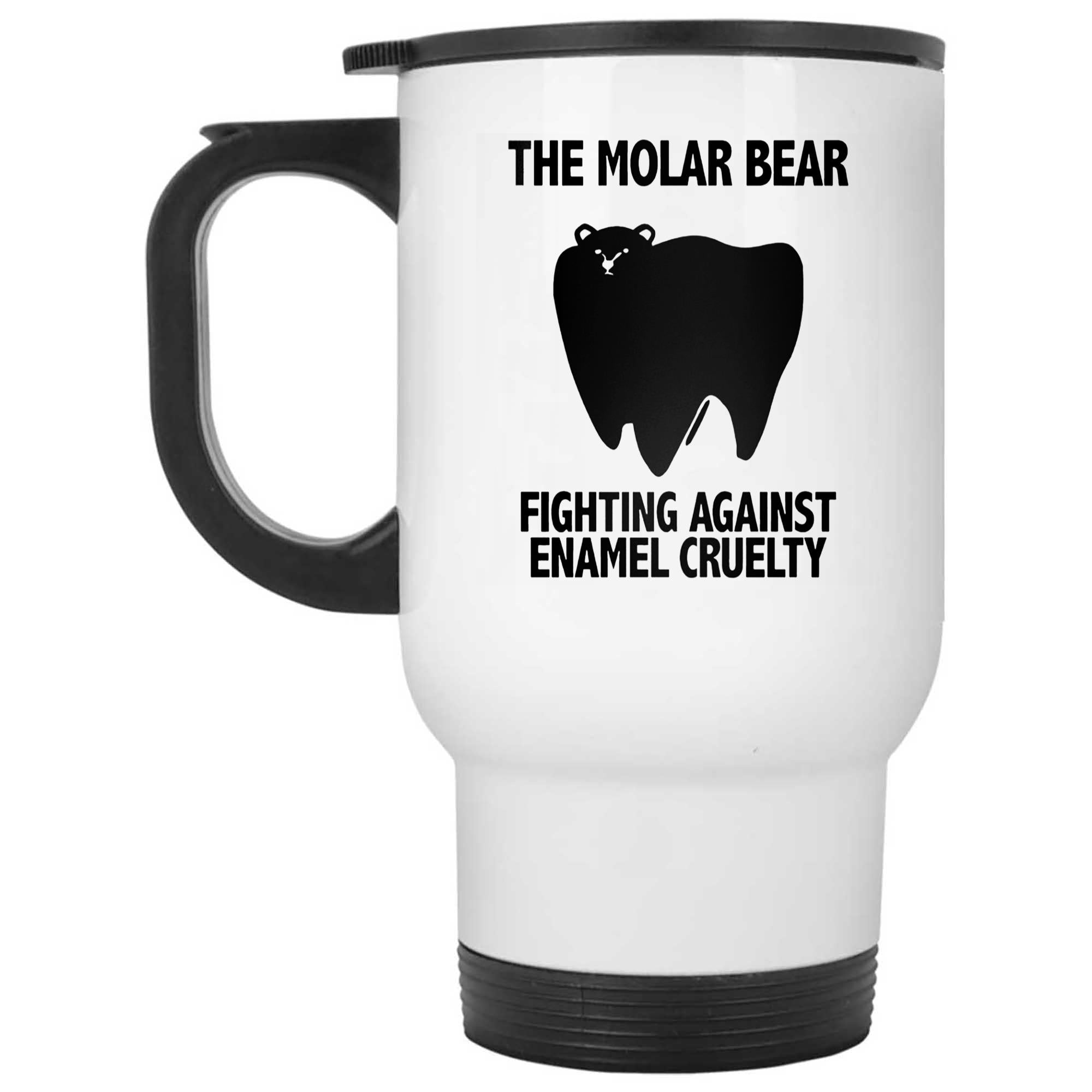 Skitongifts Funny Ceramic Novelty Coffee Mug Funny Dental Hygienist The Molar Bear Dentist Assistant gC8VJKO