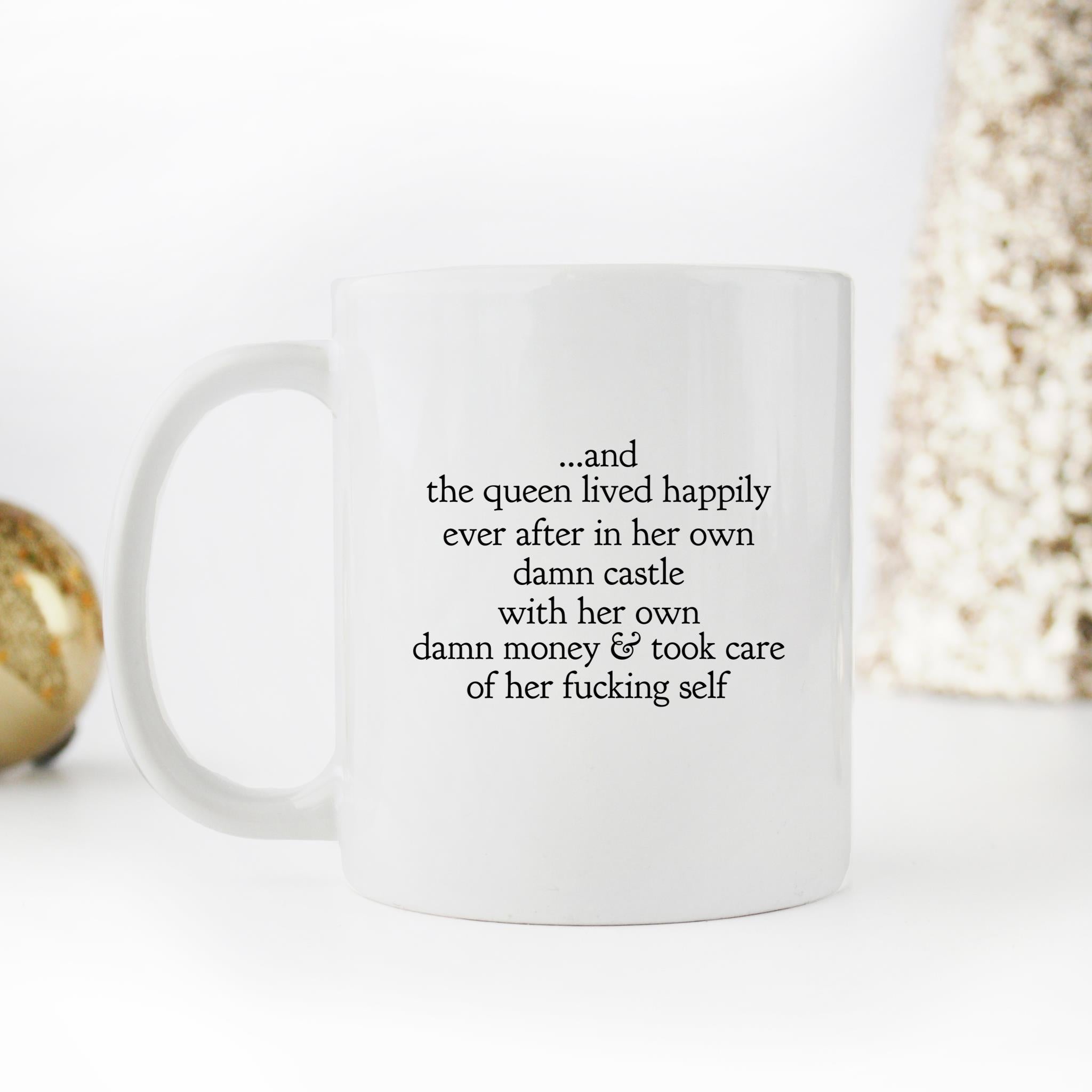 Skitongifts Funny Ceramic Novelty Coffee Mug Funny Divorce For Women Just Divorced, Break Up . Queen Lived Happily Ever After WdiT3Xb