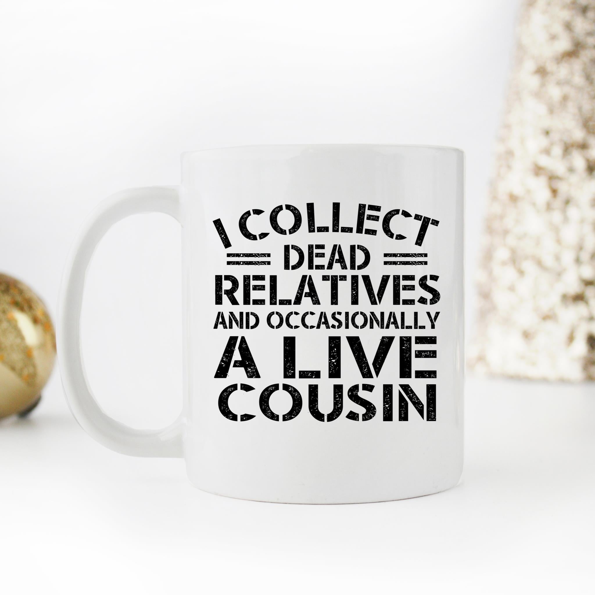 Skitongifts Funny Ceramic Novelty Coffee Mug Funny Genealogist I Collect Dead Relatives 9AkoEBg
